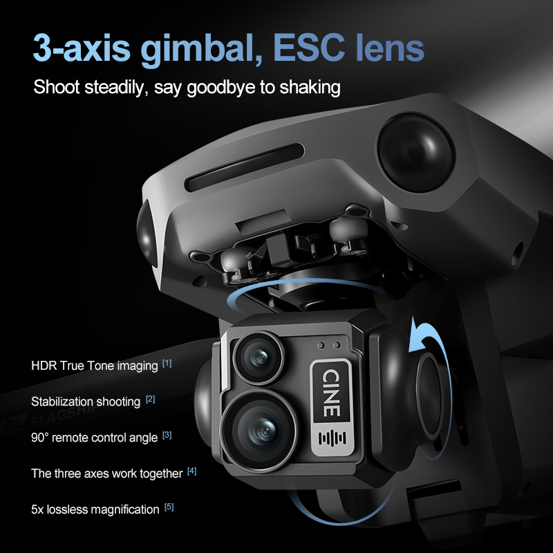 8K 3 Axis Gimbal Brushless 7.2 - Drone Camera With Gimbal 评论和价格