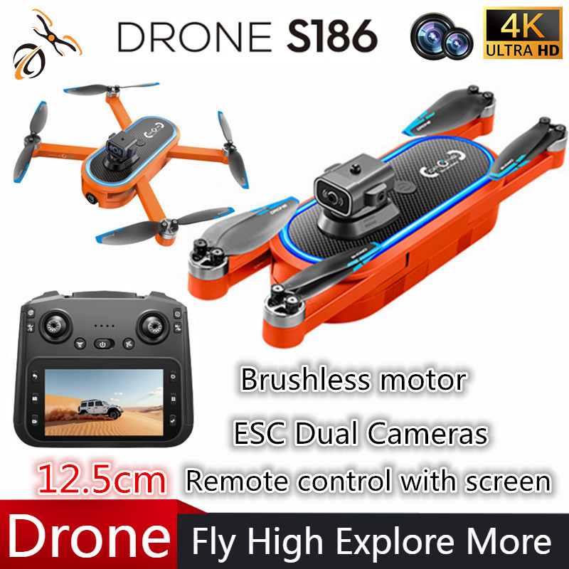 2025 S186 Drone Professional 4 - Drone Camera With Gimbal 评论和价格