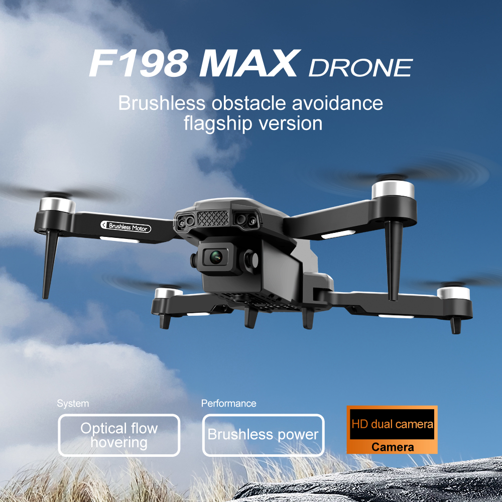 New F198 Drone Professional Du - Drone Camera Wide Angle 评论和价格