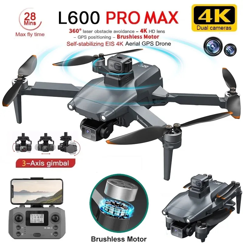 L600 PRO MAX GPS Drone Profess - Drone Camera With Gimbal 评论和价格